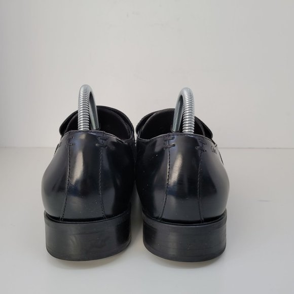 Calvin Klein Valmont Men's Black Leather Dress Shoes F2820/J06 US Size 10M - Picture 4 of 9